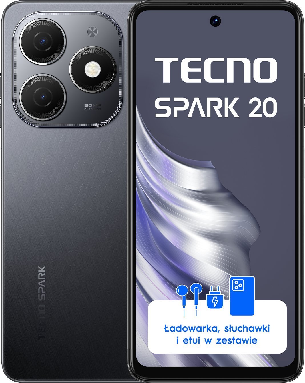 Smartfon Tecno TECNO SPARK 20 8/256GB Gravity Black