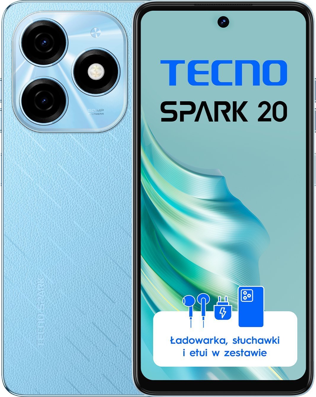 Smartfon Tecno TECNO SPARK 20 8/256GB Magic Skin Blue