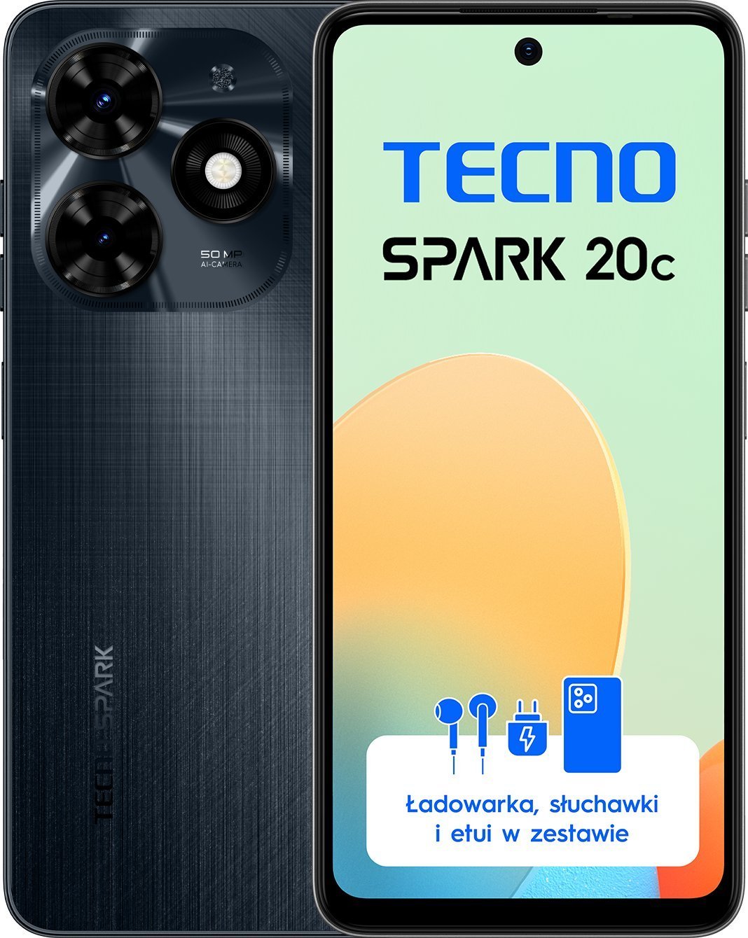 Telefoane Mobile - Smartfon Tecno TECNO SPARK 20C 8/128GB Gravity Black