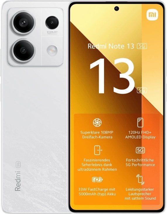 Smartfon Xiaomi Redmi Note 13 5G 8/256GB Biały (51357)