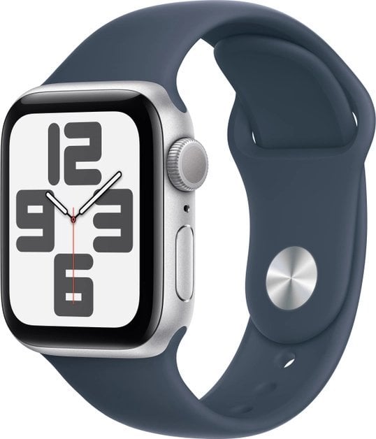Smartwatch Apple Apple Watch SE GPS 40mm Silver Aluminium Case with Storm Blue Sport Band - S/M,Model A2722