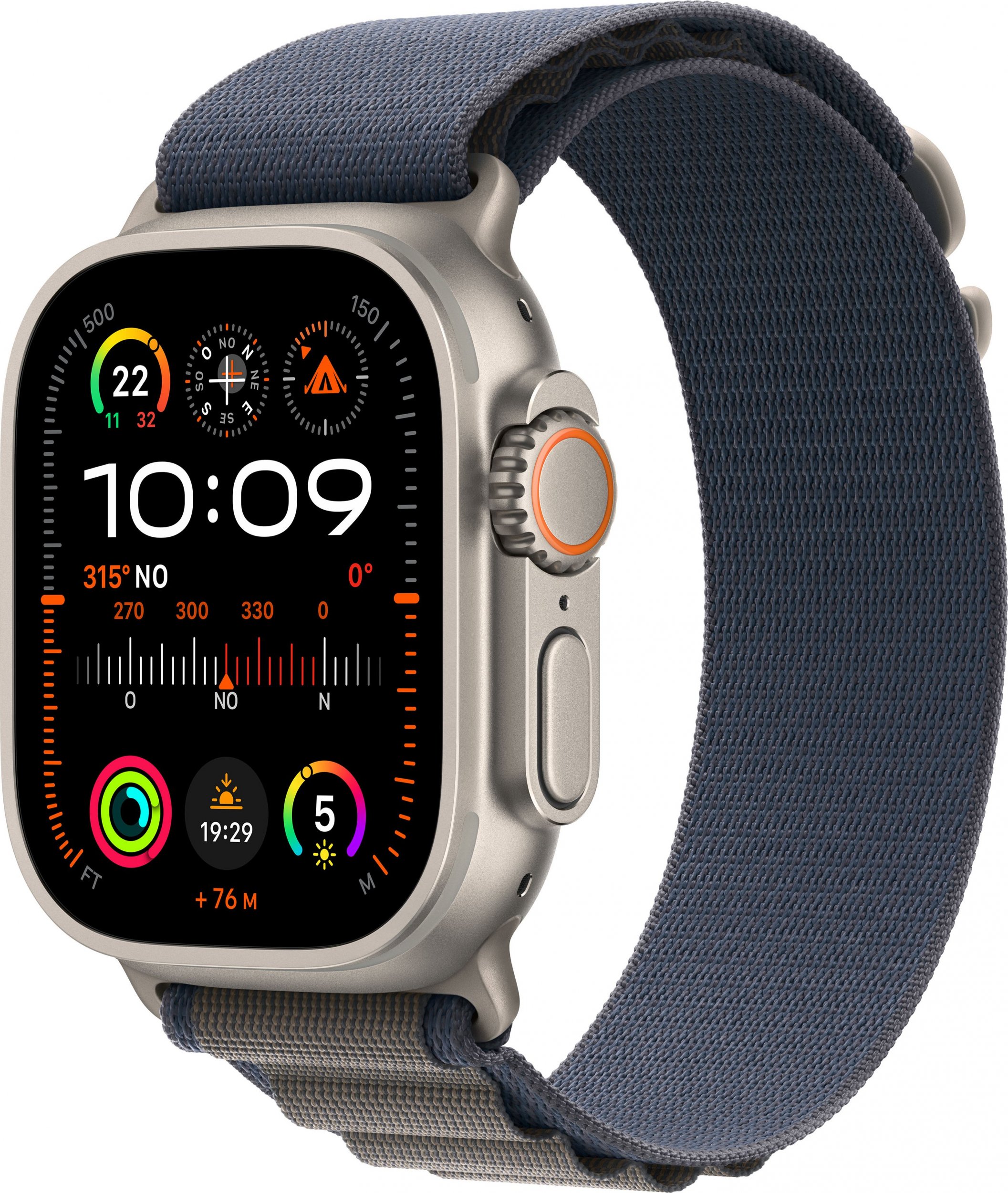 Smartwatch Apple Smartwatch Apple Watch Ultra 2 GPS + Cellular koperta tytanowa 49mm + opaska Alpine niebieska S