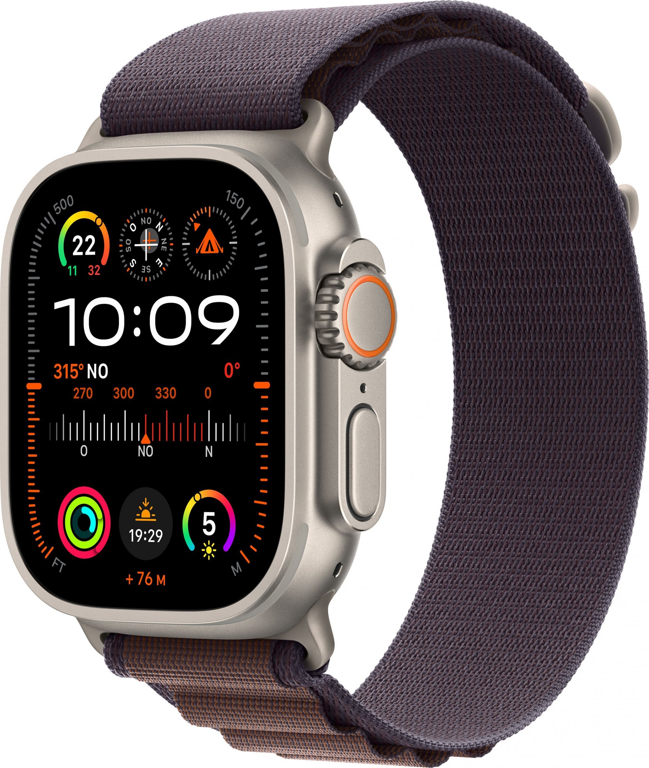 Smartwatch Apple Smartwatch Apple Watch Ultra 2 GPS + Cellular koperta tytanowa 49mm + opaska Trail pomarańczowy/beżowy M/L