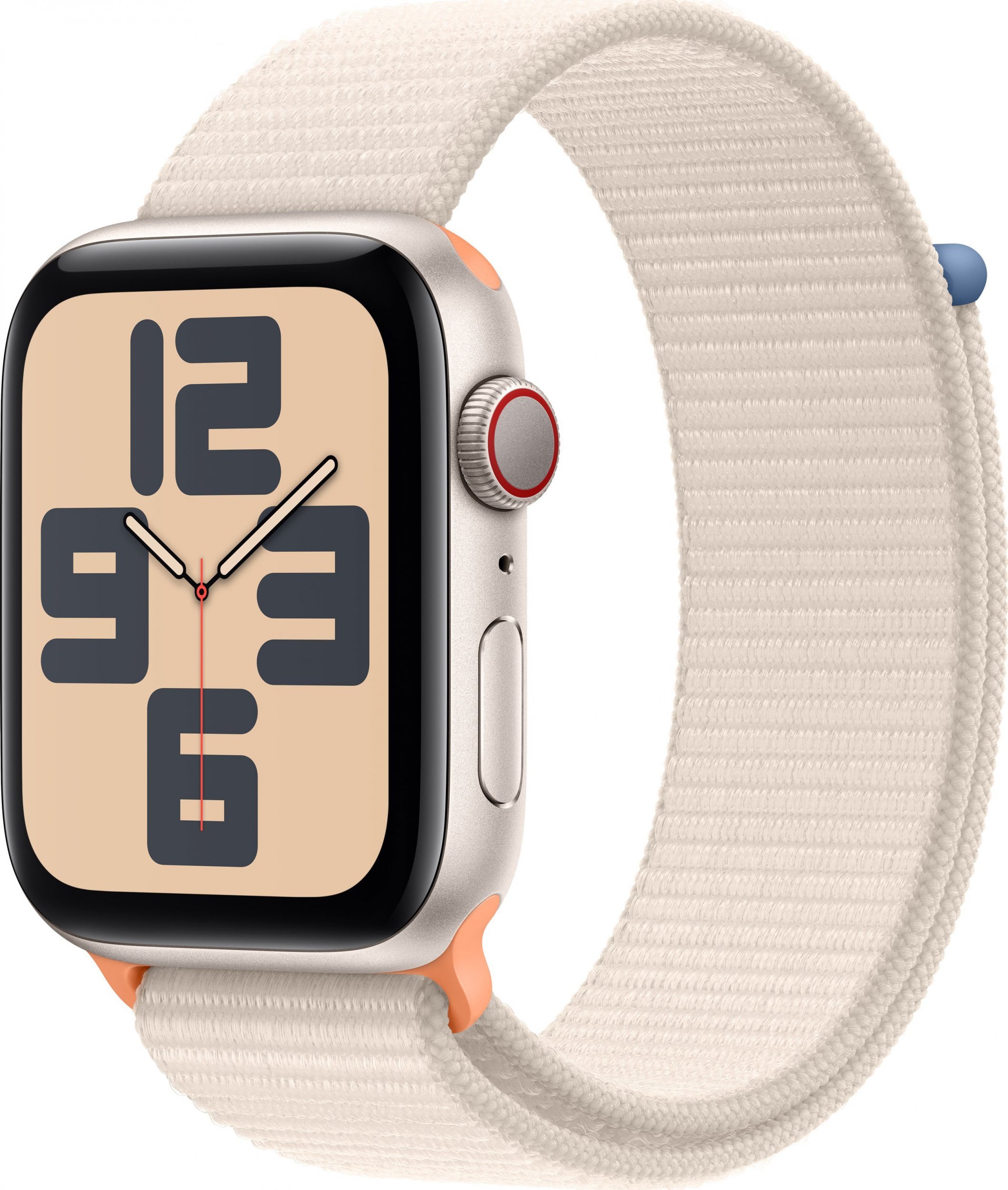 Smartwatch Apple Watch SE GPS + Cellular, 44mm Koperta z aluminium w kolorze księżycowej powiaty z opaskš sportowš w kolorze księżycowej powiaty