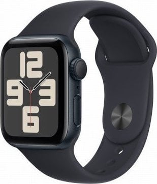 Smartwatch Apple Watch SE GPS, 40mm Koperta z aluminium w kolorze północy z paskiem sportowym w kolorze północy - S/M