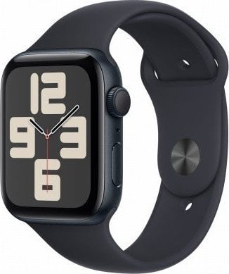 Smartwatch Apple Watch SE GPS, 44mm Koperta z aluminium w kolorze północy z paskiem sportowym w kolorze północy - M/L