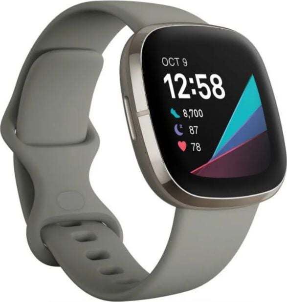 Smartwatch Fitbit Sense - Sage Grey/Silver Stainless Steel