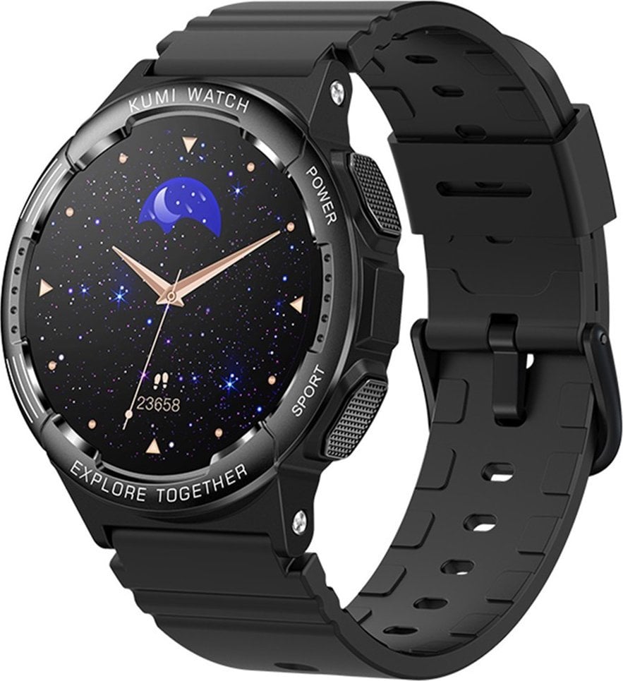 Smartwatch Kumi Smartwatch K6 1.3 cala 300 mAh Czarny