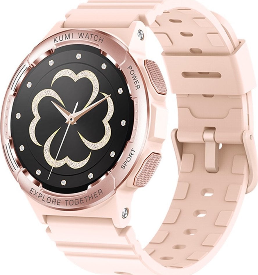 Smartwatch Kumi Smartwatch K6 1.3 cala 300 mAh Różowy