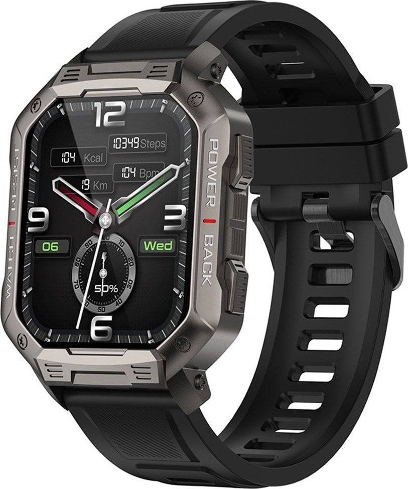 Smartwatch Kumi Smartwatch U3 Pro 1.83 cala 400 mAh Czarny