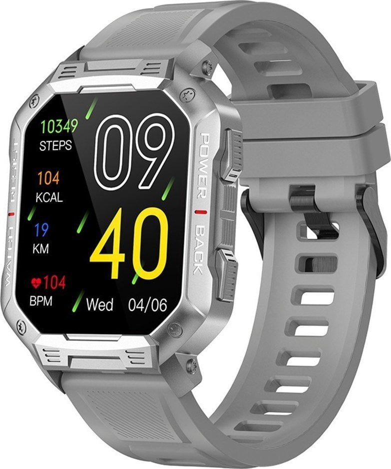 Smartwatch Kumi Smartwatch U3 Pro 1.83 cala 400 mAh Srebrny