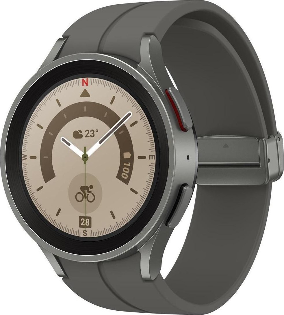 Ceas smartwatch Samsung Galaxy Watch5 Pro, 45mm, LTE, Gray Titanium