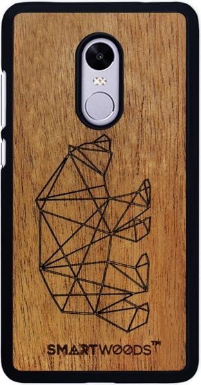 Husa telefon smartwoods Ursul din lemn de caz punga redmi Xiaomi Nota 4