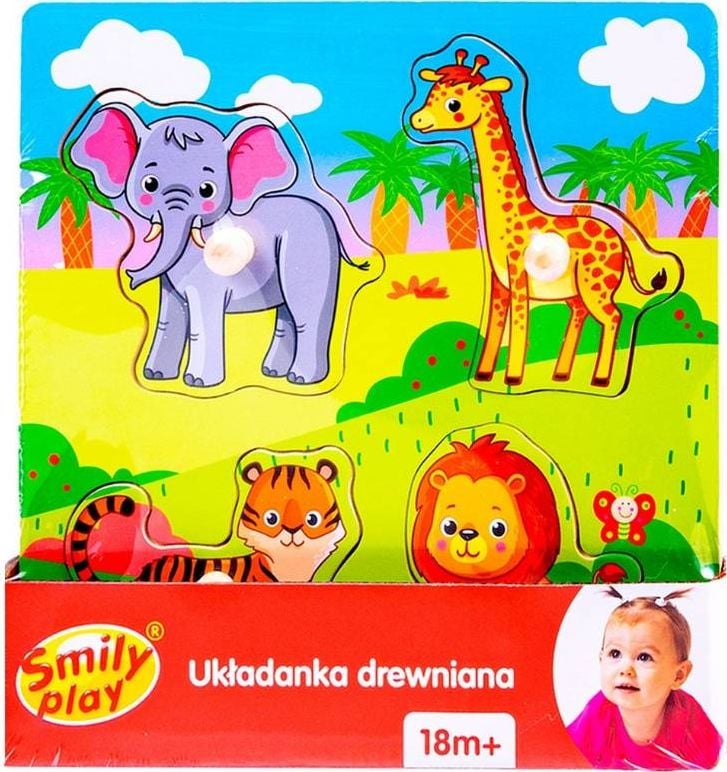 Smily Play Smily Play Puzzle din lemn ZOO Puzzle 4 el