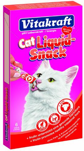 Snacks Pisica Vitakraft Liquid Vita si Inulina, 6 x 15 g