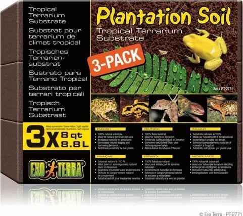 Sol pentru plantație Exo Terra, pachet de 3, 3x 8,8 L
