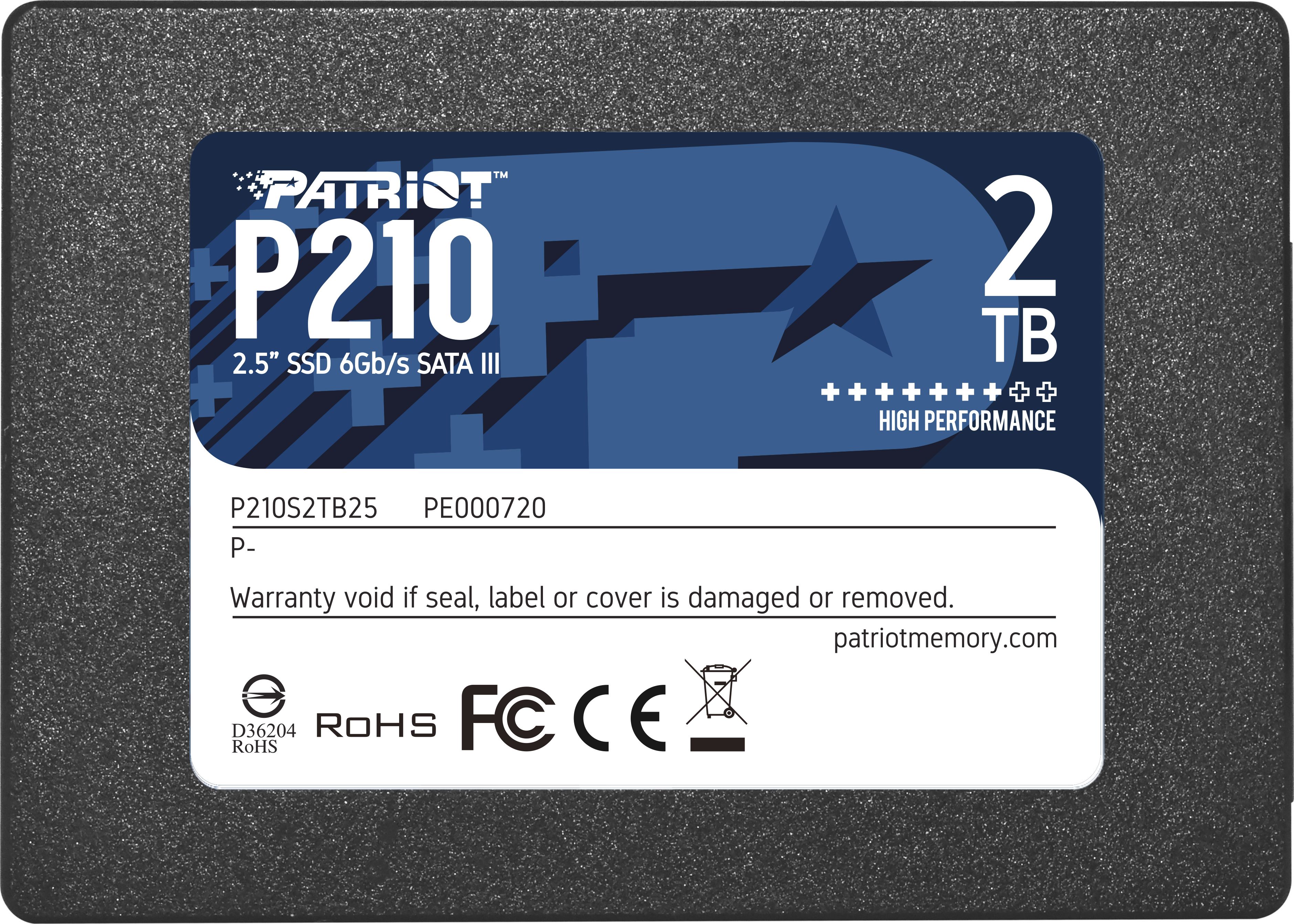 Solid State Drive SSD Patriot P210S2TB25, 2 TB, 2,5`, SATA III