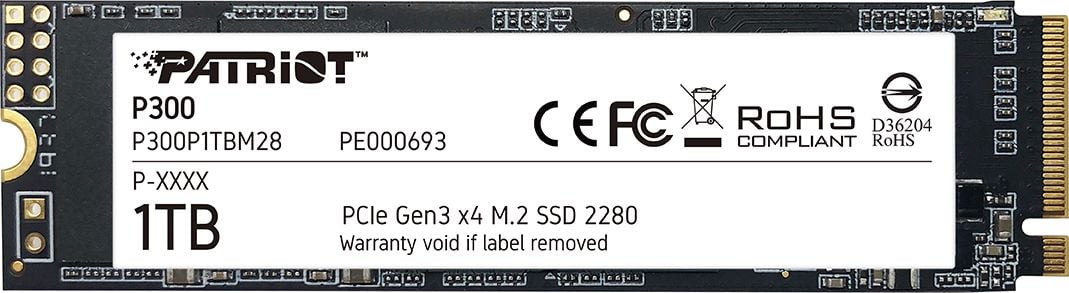 Solid State Drive SSD Patriot P300, 1TB, NVMe, M.2 2280, PCI-E x4