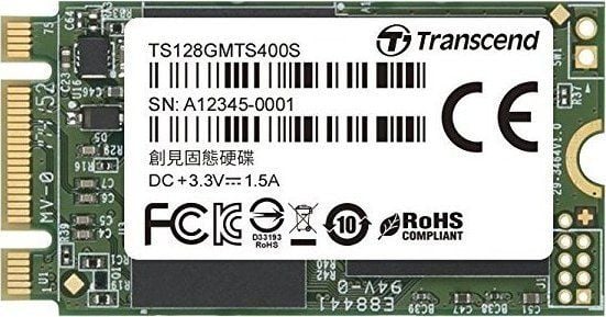 Solid State Drive SSD Transcend MTS400 128 GB M.2 2242 SATA III (TS128GMTS400S)