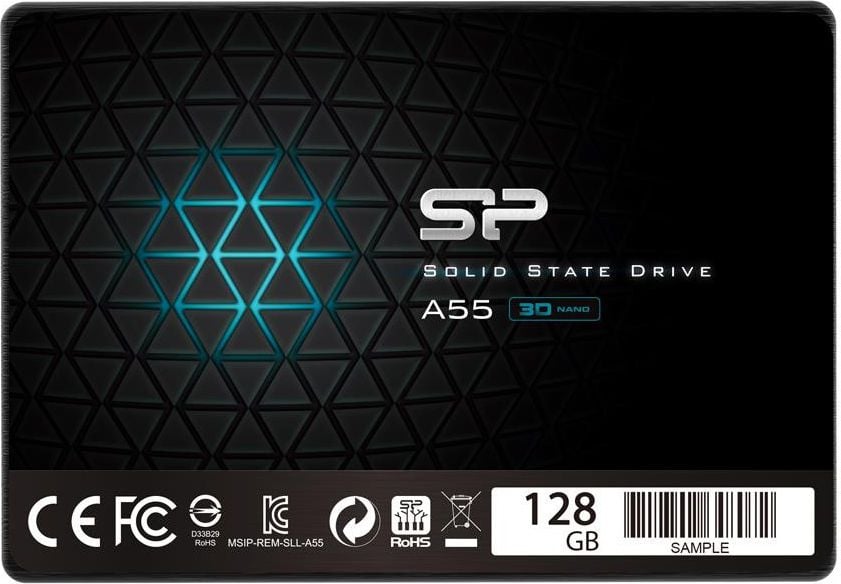 Solid-State Drive SSD Silicon Power A55, 128GB, 3D NAND, 2.5`, SATA III