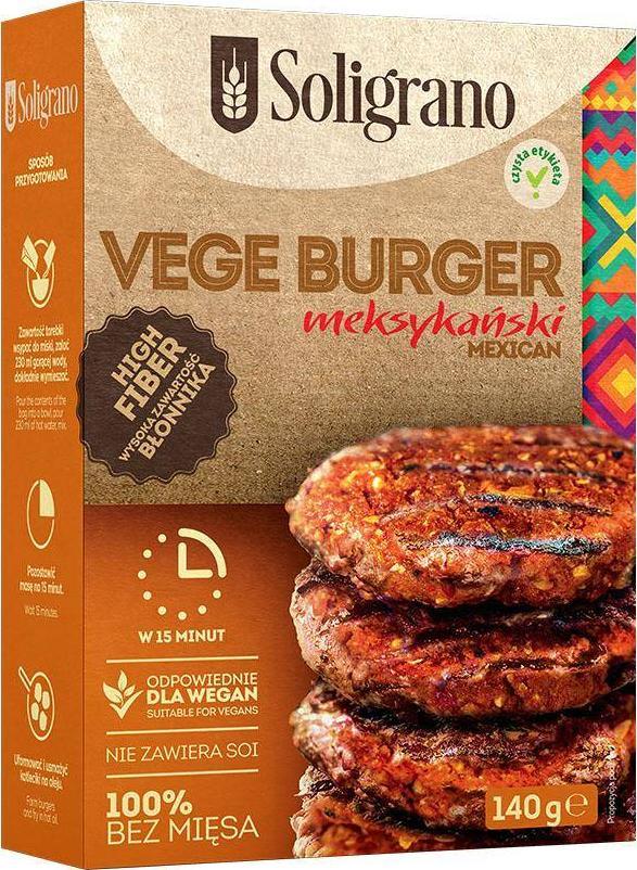 SOLIGRANO Burger mexican cu legume 140 g