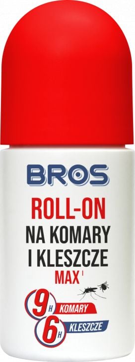 Solutie anti tantari si capuse Bros Max Roll-on, 50 ml, alb-rosu