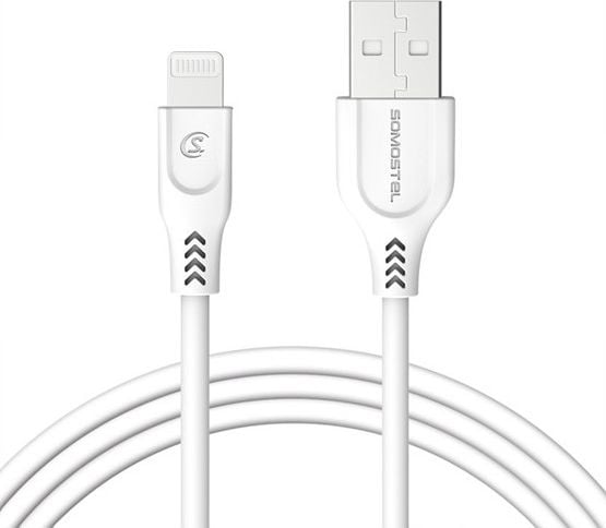 Somostel USB-A - Cablu USB Lightning 1 m alb (25714)