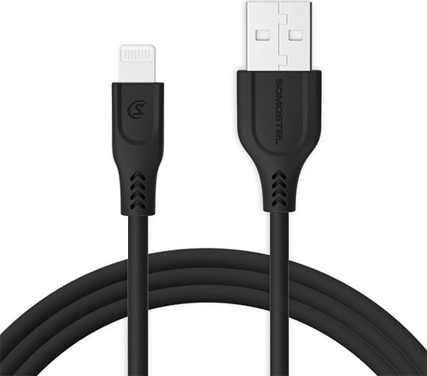 Somostel USB-A - Cablu USB Lightning 2 m Negru (25929)