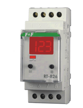 sondă de control al temperaturii fără digital Interval de control temp. -25 la 130 &amp;deg; C de contact: 1Z, 16A, 2 Module RT-826