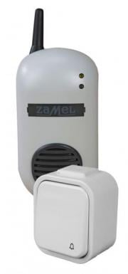 Sonerie wireless cu buton ermetic ZAMEL, BULIK DRS-982H, Gri