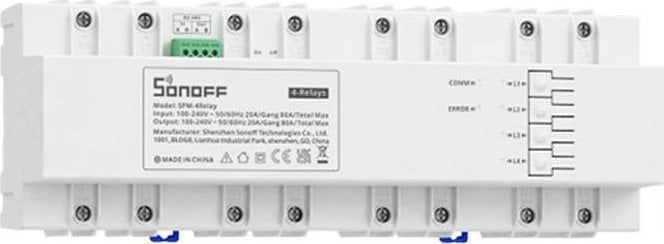 Sonoff Smart Switch Controller Contor consum de energie Sonoff SPM-4Relay 4x20A