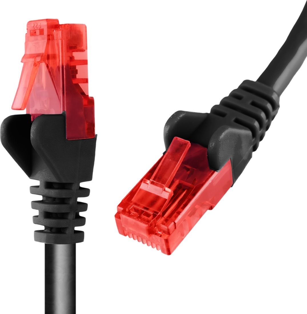 Cablu Spacetronik RJ45 CAT 6 U/UTP AWG24 negru 5m