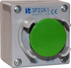 Casetă de control 1 ciupercă butonieră cu capacul 1Z verde (SP22K126-1)