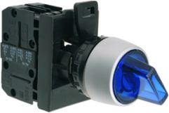 Comutator supapă 2 poziție albastră 22mm 2Z fără iluminare din spate automată (ST22-PL.B-20-24-LEDAC / DC)