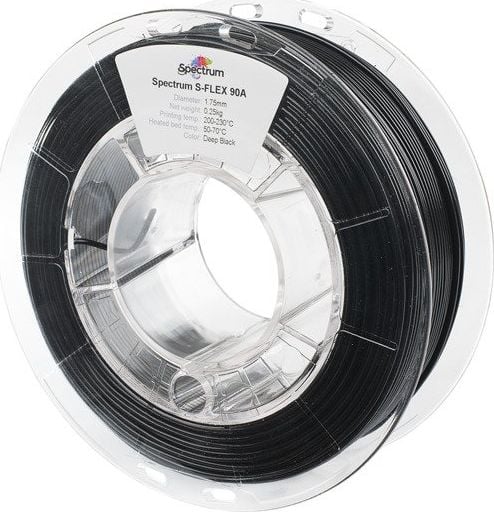 Filament Spectrum S-FLEX 90A Negru adânc 1,75 mm/0,25 kg