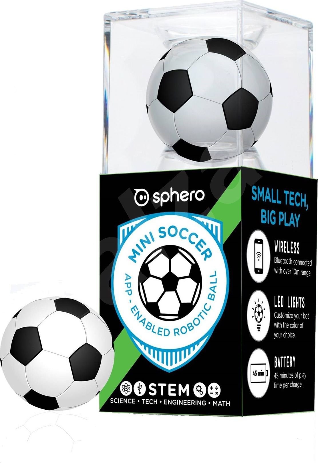 Robot educațional de fotbal Sphero Mini cu o aplicație