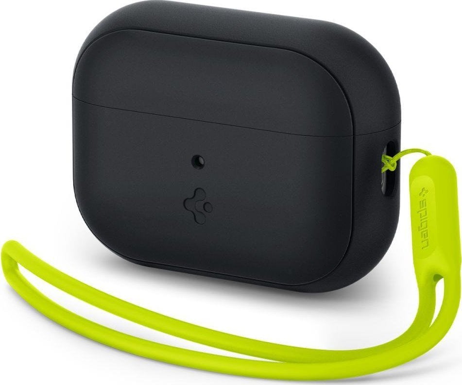 Spigen Husă de protecție pentru căști Spigen Silicone Fit Strap for Apple AirPods Pro 1/2 black/phantom green ACS05810
