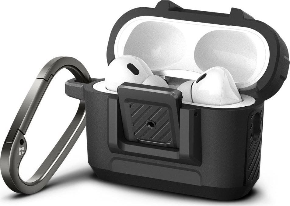 Spigen Spigen Lock Fit - Husă blindată pentru Apple Airpods Pro 1/2 (negru)