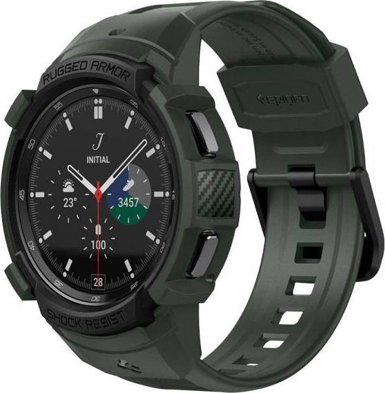 Spigen Spigen Rugged Armor Pro Samsung Watch 4 CLASSIC 46 mm verde/verde militar ACS04326