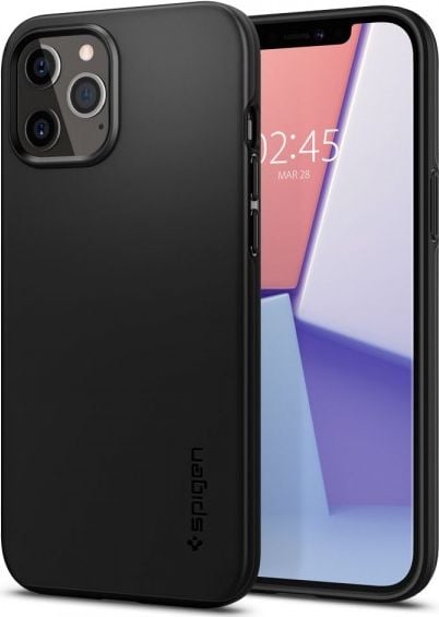 Spigen Spigen Thin Fit iPhone 12/12 Pro negru/negru ACS01696