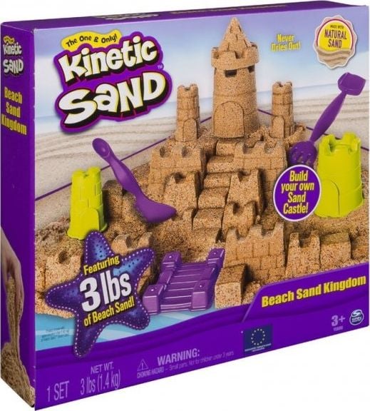 Set Kinetic Sand - Castelul de nisip, 1400g