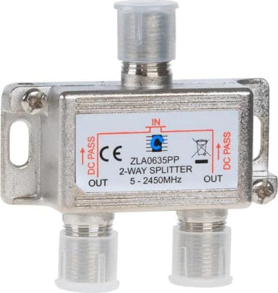 Splitter 2 cai Power Pass 5-2450 MHZ