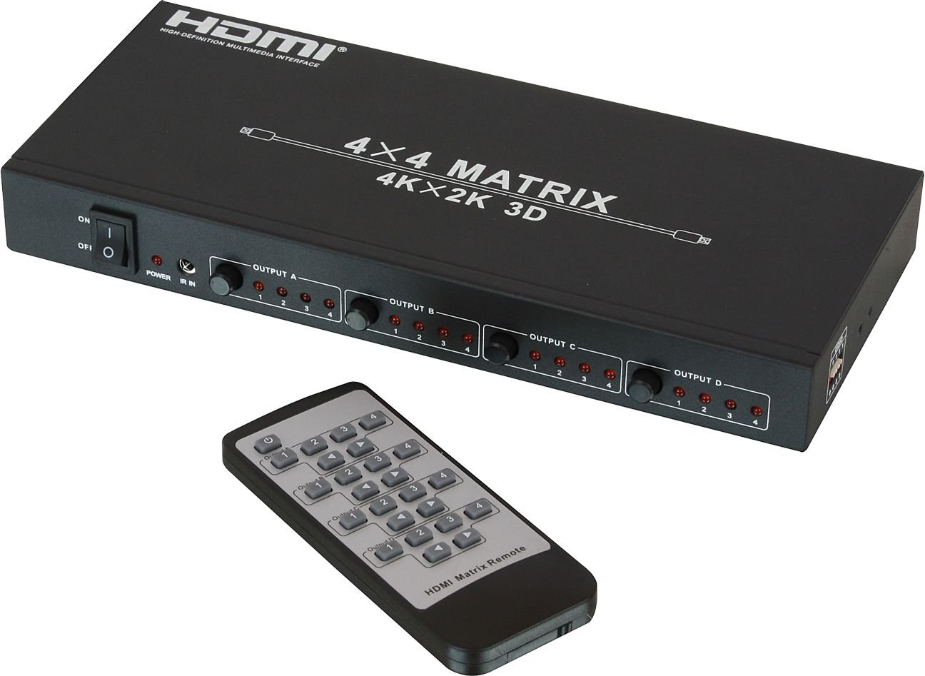 Splitter audio-video lindy HDMI Switch Matrix 4K 4: 4 (38152)