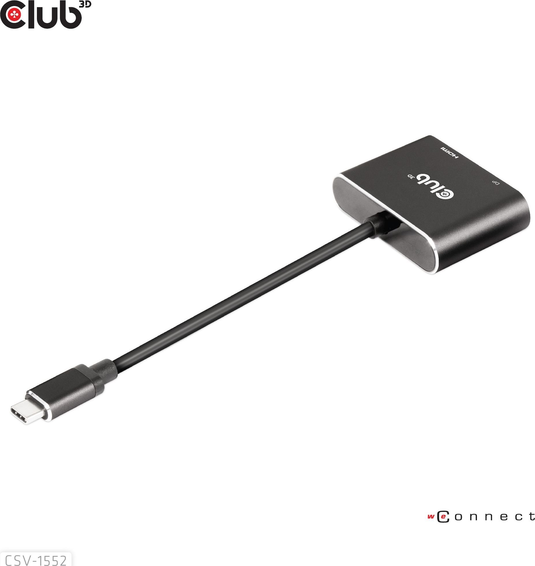 Splitter Club 3D Club3D CSV-1552 (hub MST USB3.2 Gen2 Type-C (DP™ Alt-Mode) la DisplayPort™ + HDMI™ 4K60Hz M/F)