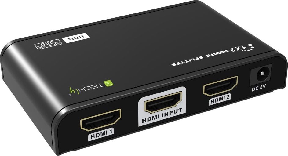 Splitter Techly Techly HDMI2.0 4K 2 porturi, HDR, 4K2K 60Hz