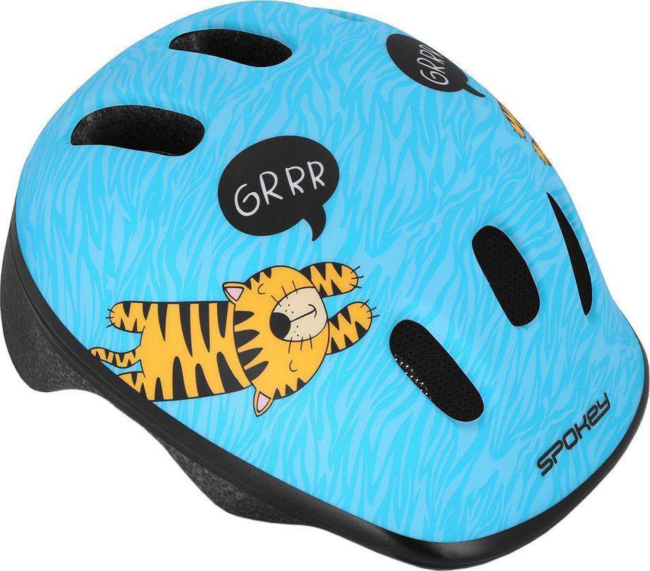 Spokey Casca de bicicleta pentru copii M 52-56 cm FUN TIGER albastru 941015