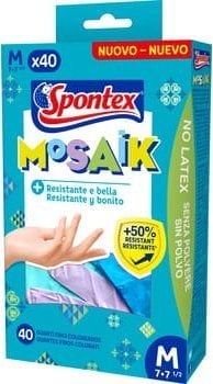 Spontex Spontex Mosaik 40buc manusi de nitril marimea M