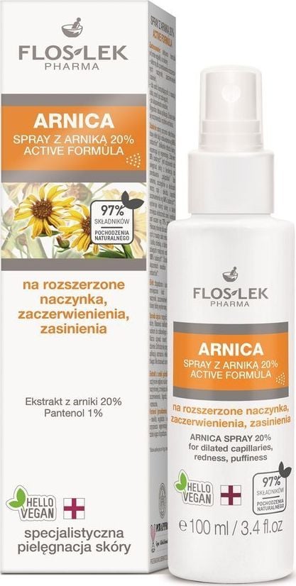 Spray facial, FLOS-LEK, 20% Arnica, 100 ml