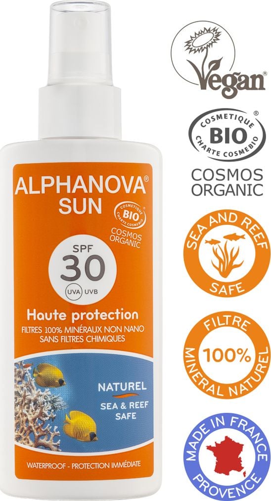 Spray protectie solara, Alphanova Sun, SPF 30