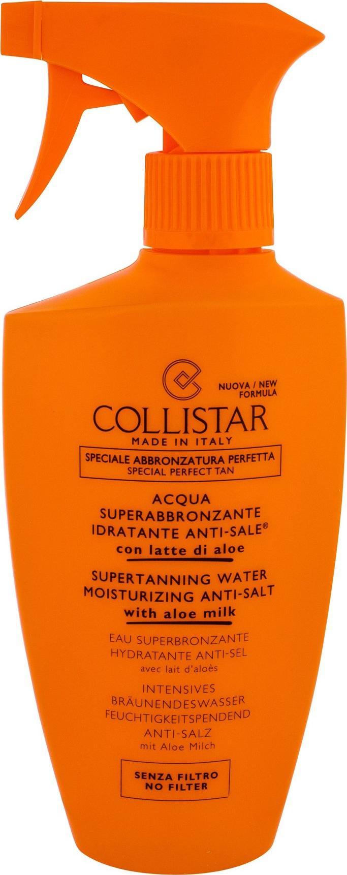 Spray superbronzant Collistar, Supertanning Water Moisturizing Anti Salt cu aloe, 400 ml